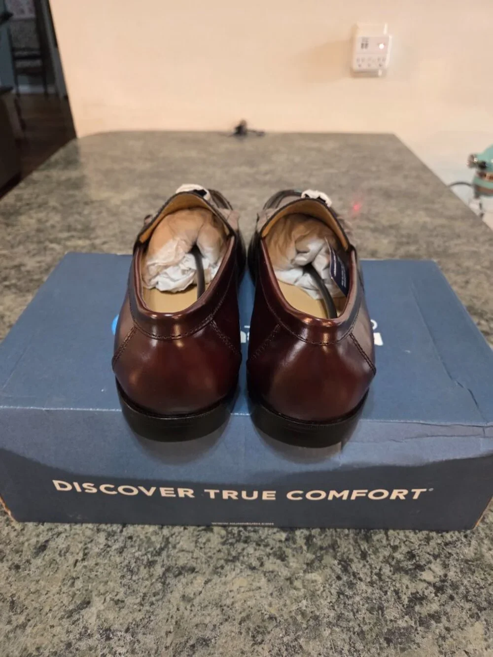 Vintage Size 91/2 Nunn Bush Men's Shoes Slip-On Genuine Leather Comfort Gel New